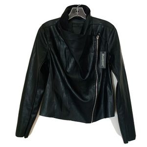 NWT Blank NYC Black Moto Faux Leather Jacket